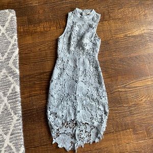 Gray lace dress